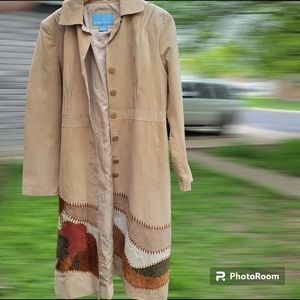 Vintage Nine West Y2K Boho suede coat